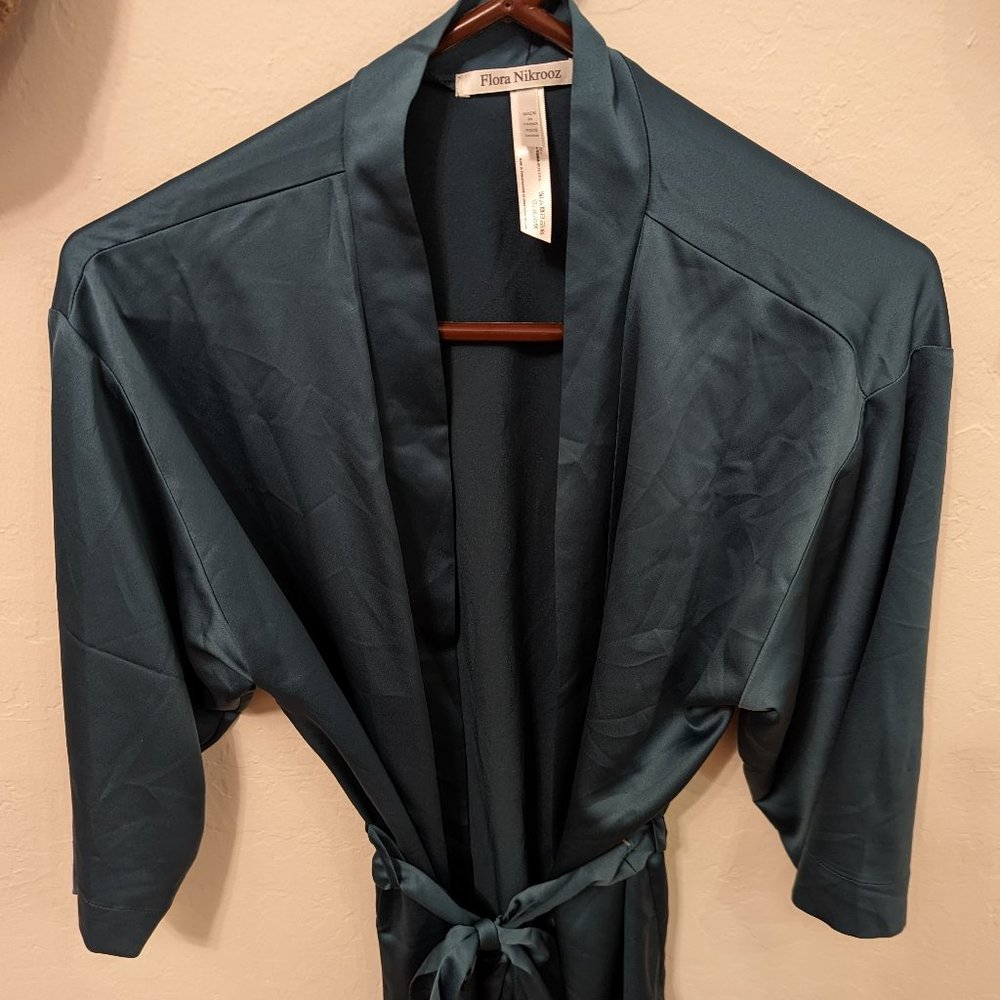 Flora Nikrooz Women's Victoria Charmeuse Wrap, Teal